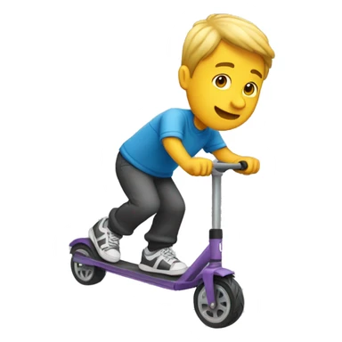 man doing freestyle scootering sticker