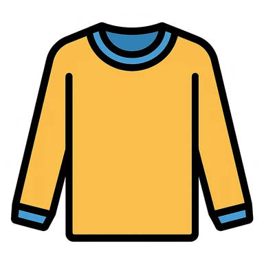 long sleeve shirt icon with color and black outlines sticker
