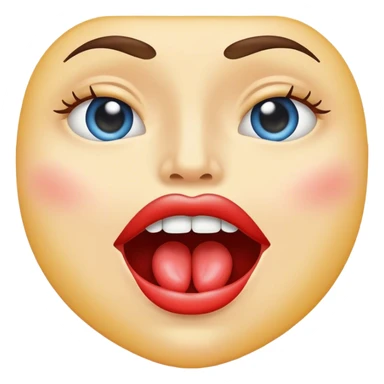 Kiss mark open mouth sticker