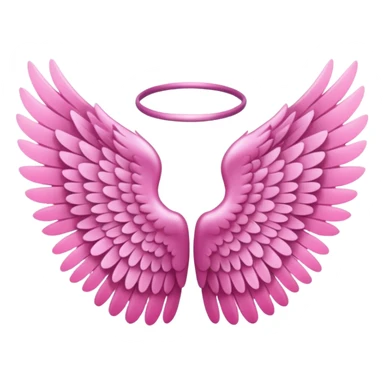 pink angel wings sticker