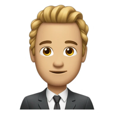 Un mec bond au cheuveux longs sticker