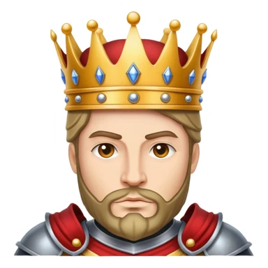 powerful overlord ruler with crown and armor sticker