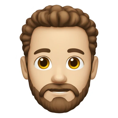 brown hair with beard, white skin 30 yeard old boy sticker