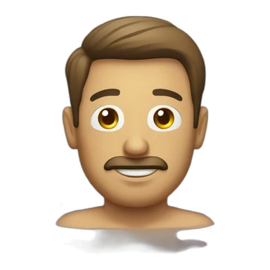 Hombre sentado en un flotador en una pileta sticker