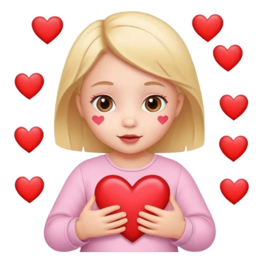 Baby girl with hearts  sticker