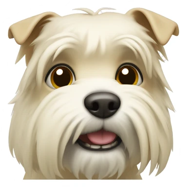 Cream wiery terrier sticker