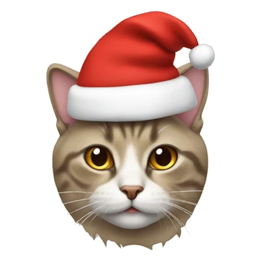 cat wearing a santa hat  sticker