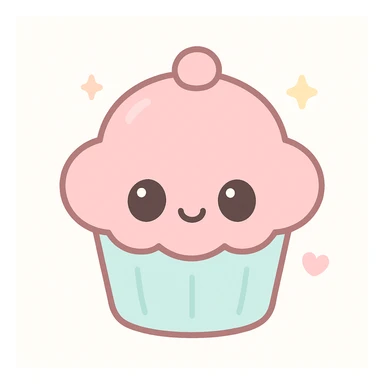 cupcake with pink icing sticker