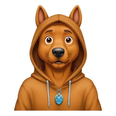 Scooby Doo in hoodie ￼ sticker
