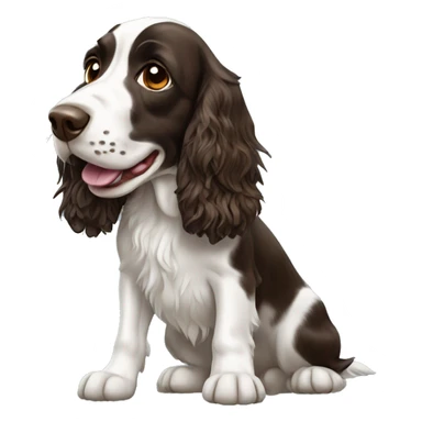 English springer spaniel playing sticker
