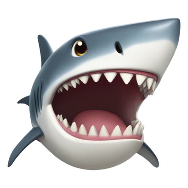 Shark with human teeth sticker