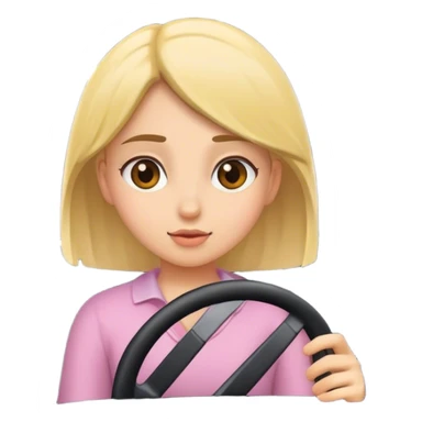 girl in car interior sticker