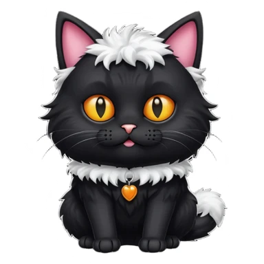 black cat with funny costume sticker