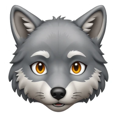 emoji of  wolf thinking sticker