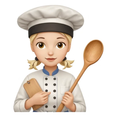 cocinera mujer con calendario sticker