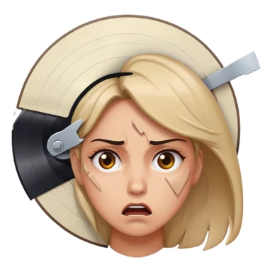 She sounds like a broken record sticker