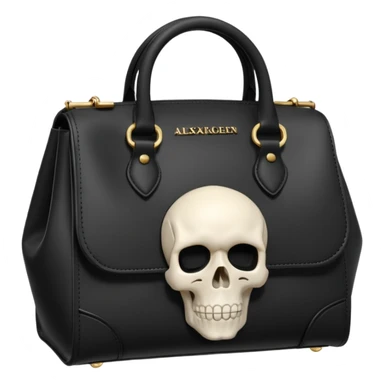 Alexander mcqueen Skull bag, hyperrealism  sticker
