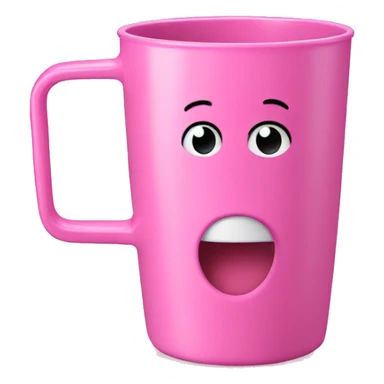 Pink 40 tumbler cup with handle sticker