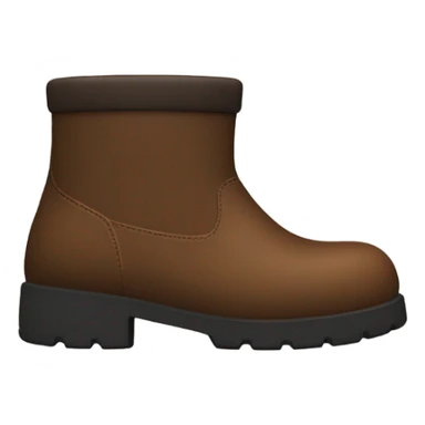 knee high chunky brown boots sticker