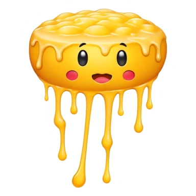 Bright yellow melting cheese ball no face sticker