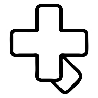 cross with shadow effect sticker