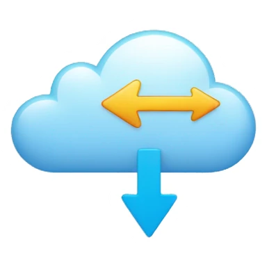 cloud with download arrow sticker