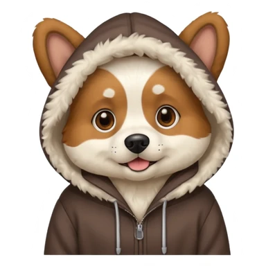 dog with a hoodie  sticker