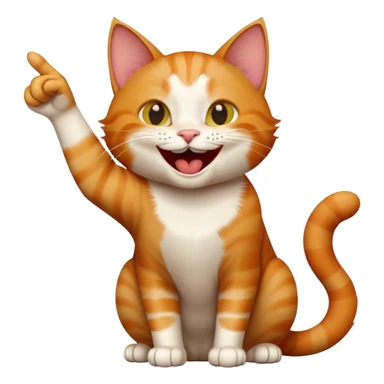 cat pointing and laughing sticker