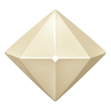 diamond shape carved from ivory. square tillted 45 degrees sticker