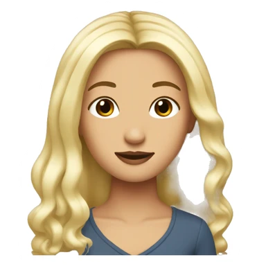 El Fanning with blonde hair and dark regrown roots sticker