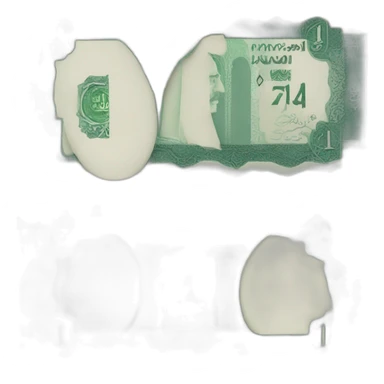 1 Saudi riyal currency sticker