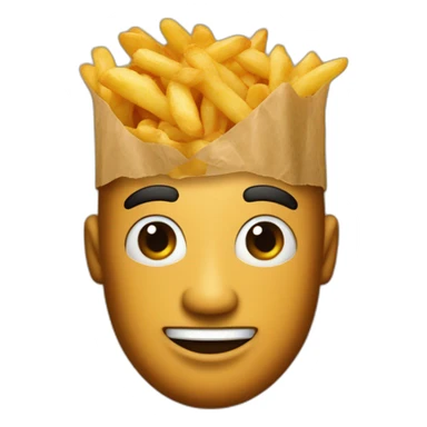 papas frita con captsup sticker