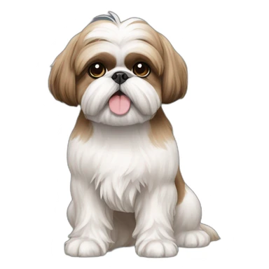 Dog American Shih Tzu full-body sticker