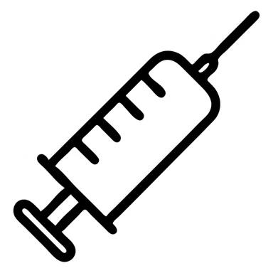 syringe, hand drawn outline style sticker