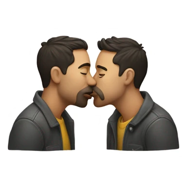 Two gey men kissing sticker
