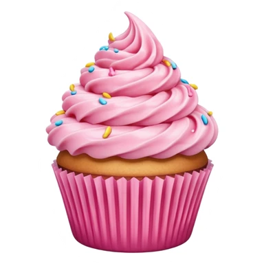 Cupcake with pink icing sticker