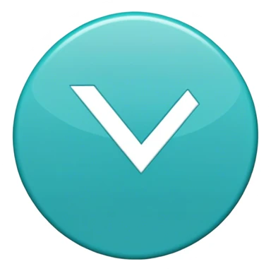 Teal Blue Circle With Checkmark In Center  sticker