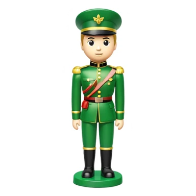 green plastic toy soldier sticker