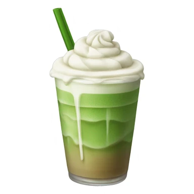 iced matcha latte with sweet cream cold foam sticker