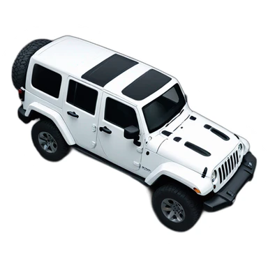 White Jeep rubicon front sticker