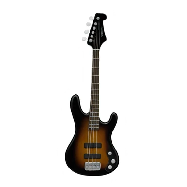 Black bass guitar sticker