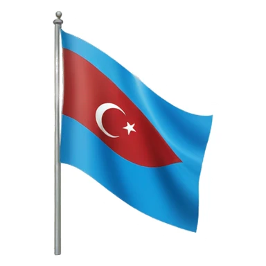 Blue turkish flag sticker