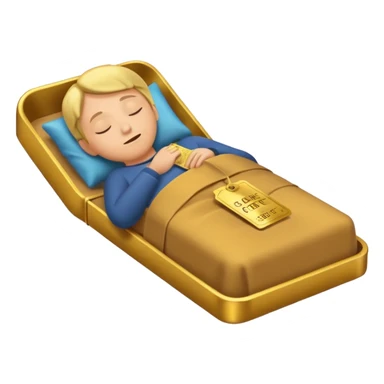 emoji of a person sleeping while a floating opportunity like a golden ticket drifts away with transparent background alpha channel sticker