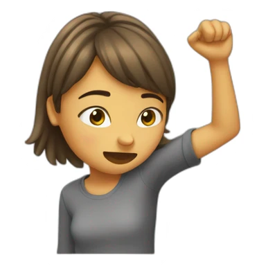 Une fille qui dab sticker