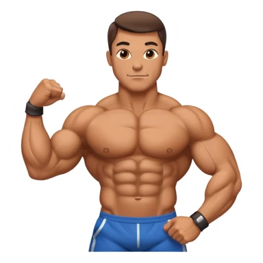 A bodybuilder sticker