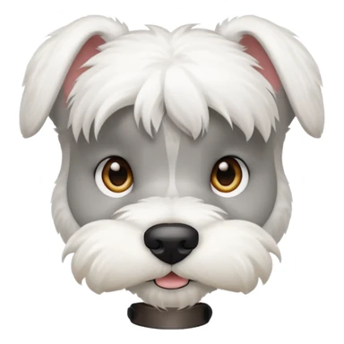 minature white schnauzer sticker