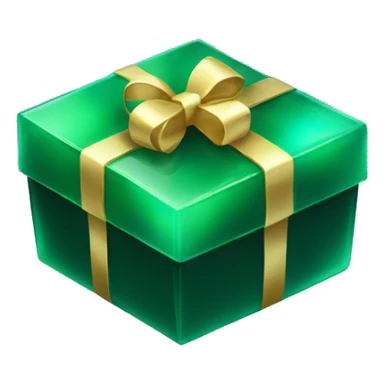 emerald glass gift box sticker