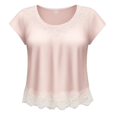 light pink top with lace sticker
