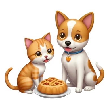 Dog eat cat sticker