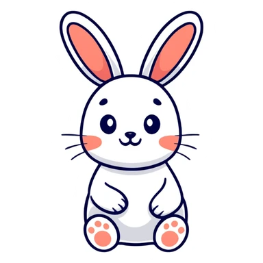 cartoon rabbit sticker